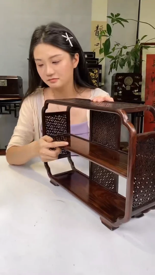 红酸枝木类端景台大红酸枝