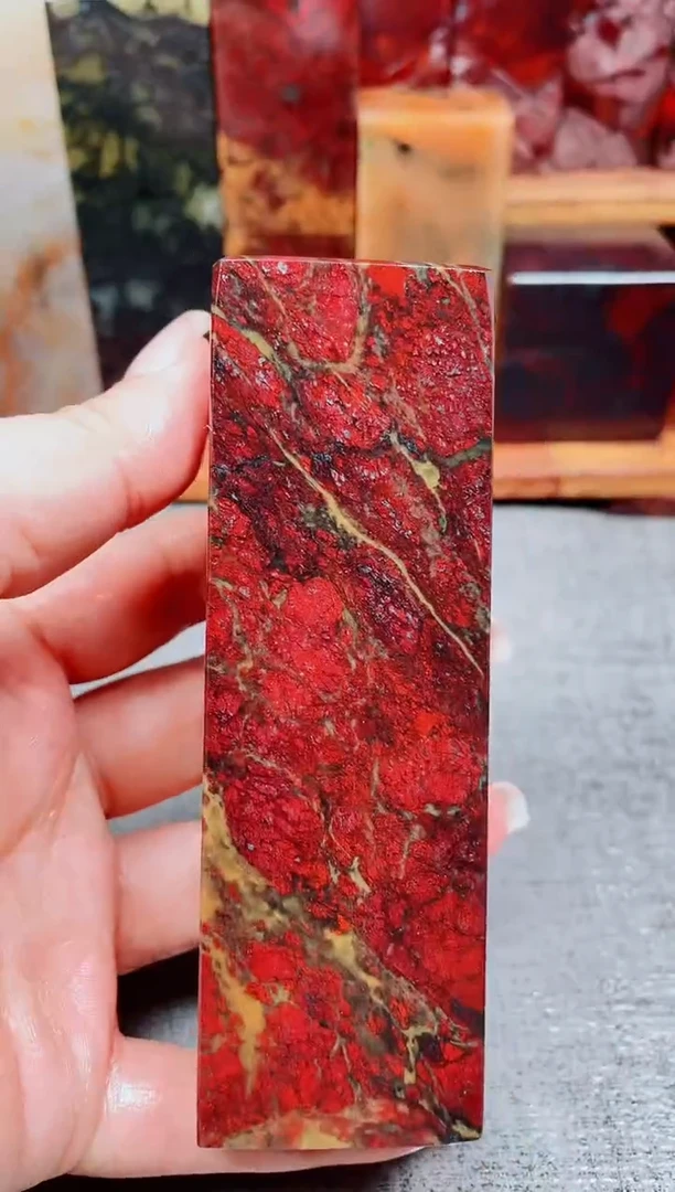 玉桂林鸡血玉素章20