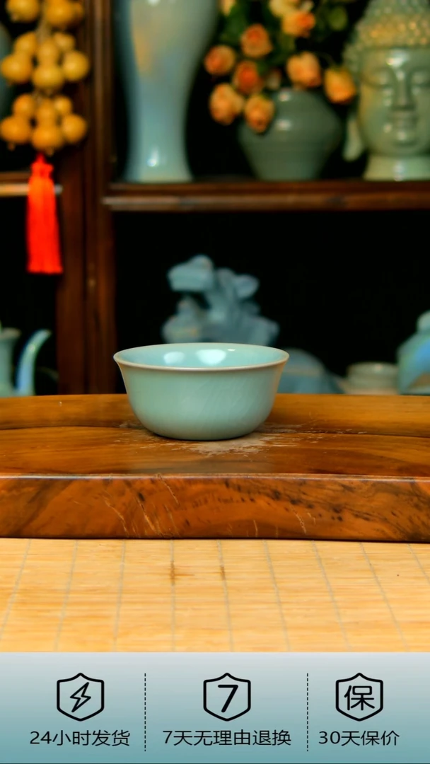 全手工仿古釉鸡缸杯