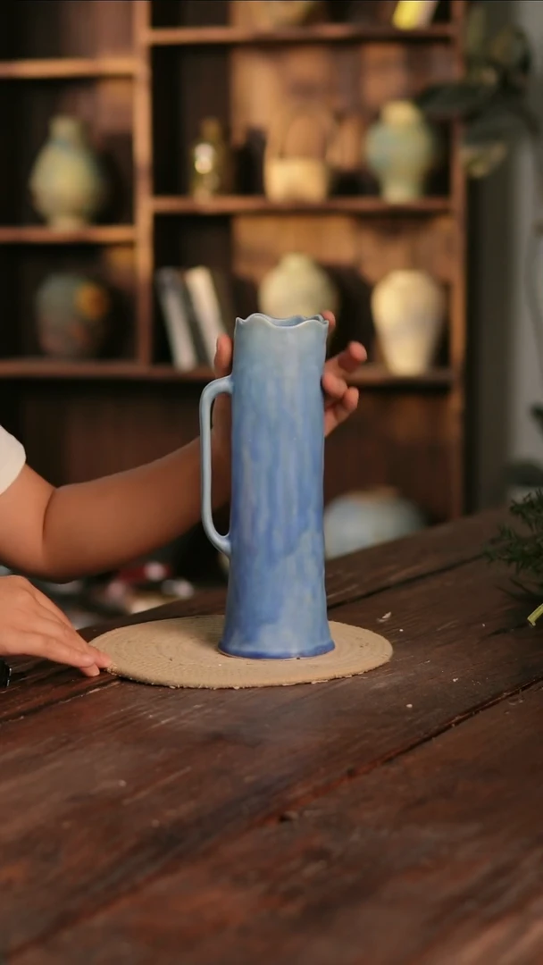 摆件1-75 陶瓷花器高度26口径6