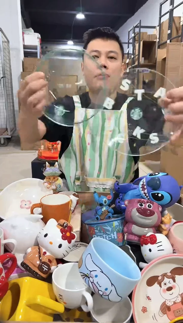 瓷片xbb玻璃碟子2件套