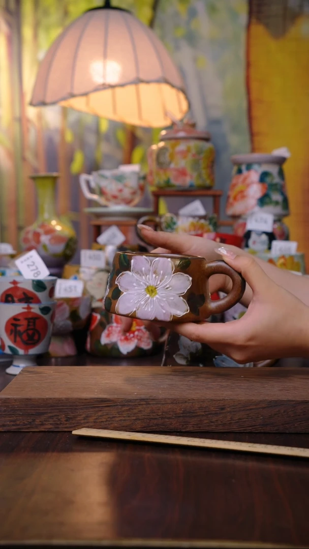 摆件泥垚手作 景德镇手工手绘器物