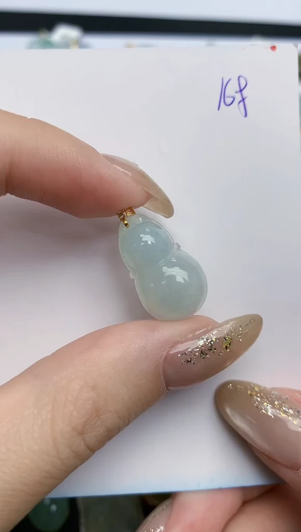 【闪购商品】翡翠颈饰18K金镶嵌 天然缅甸翡翠A货