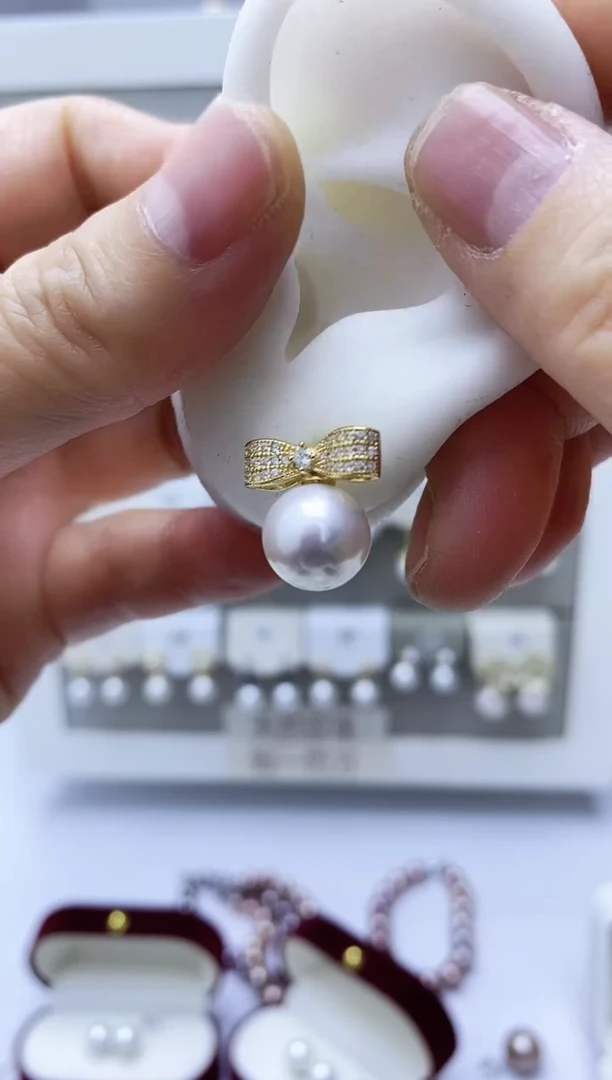 【闪购商品】淡水珍珠耳饰银S925镶嵌148