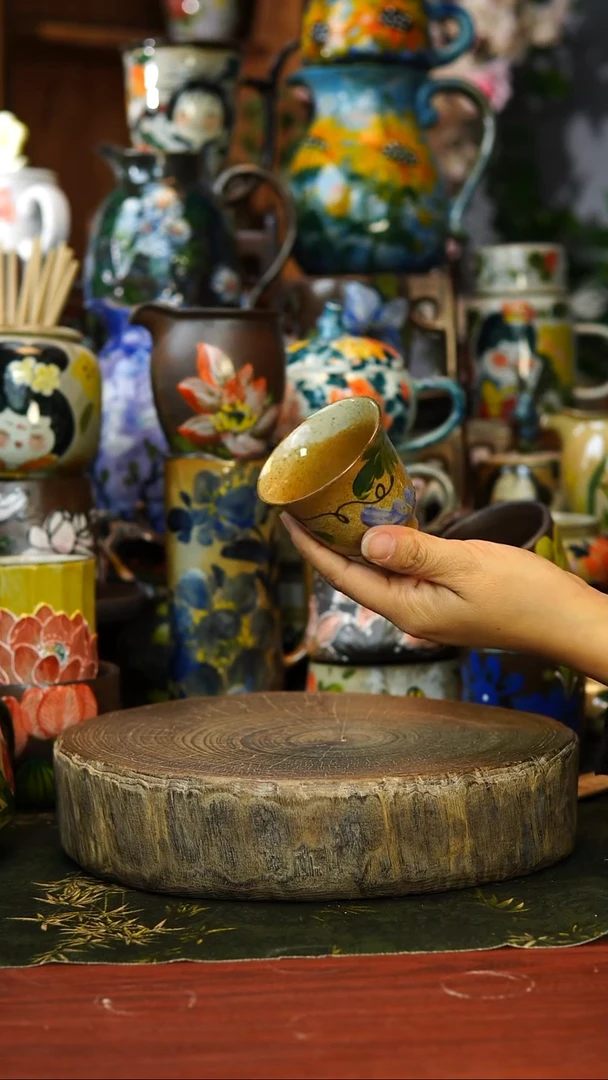 花瓶/杯子/碗14号景德镇手工手绘釉下彩