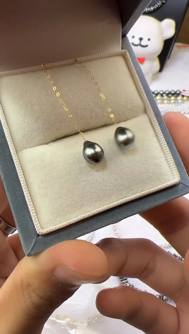 18K金镶嵌耳饰海水珍珠珍珠