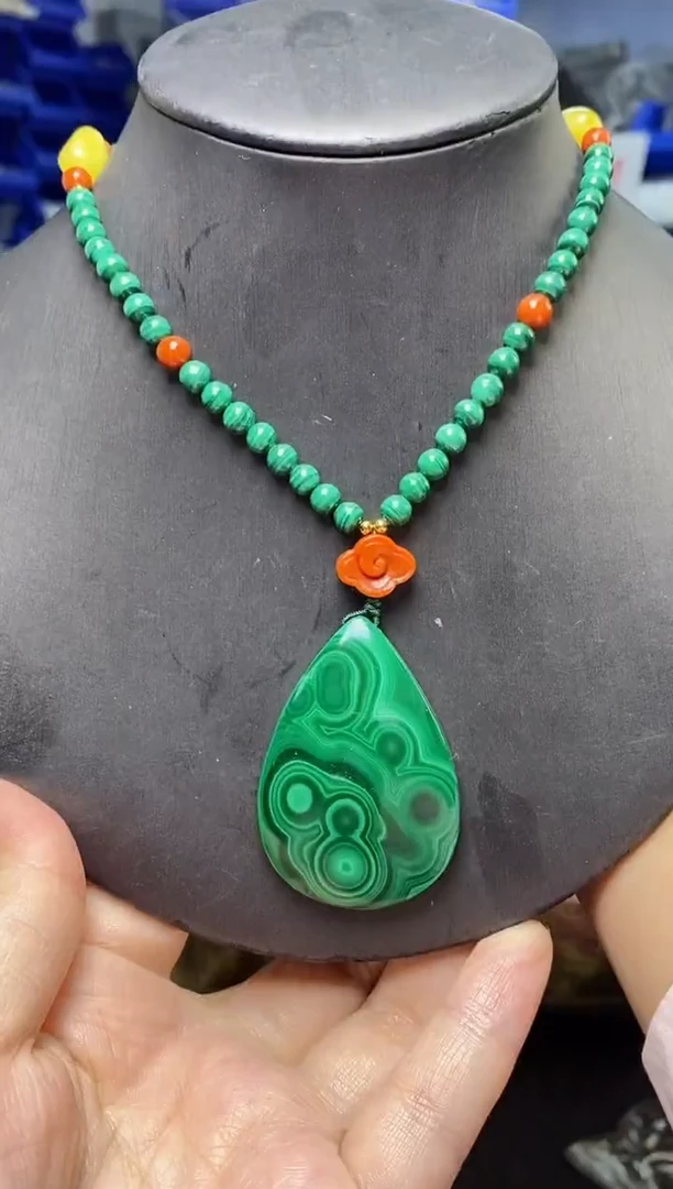 未镶嵌孔雀石颈饰G13124