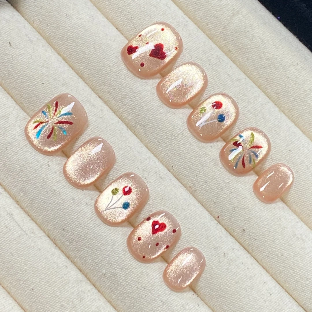 618夏季 新款【告白气球】纯手工轻奢手工穿戴甲（送高级工具包）