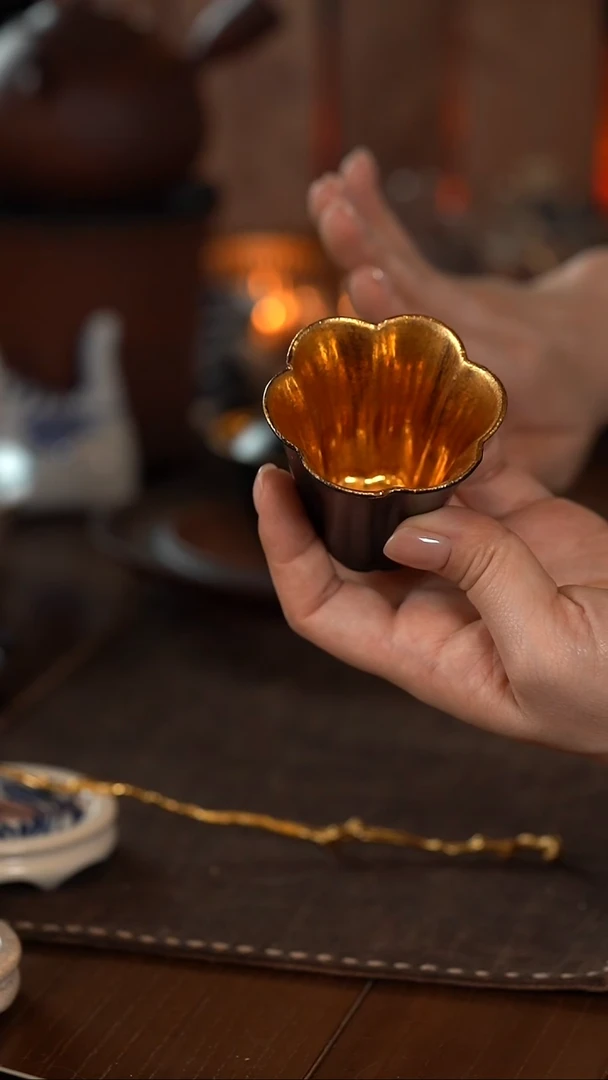 【闪购商品】霖松堂 流金岁月 花口杯