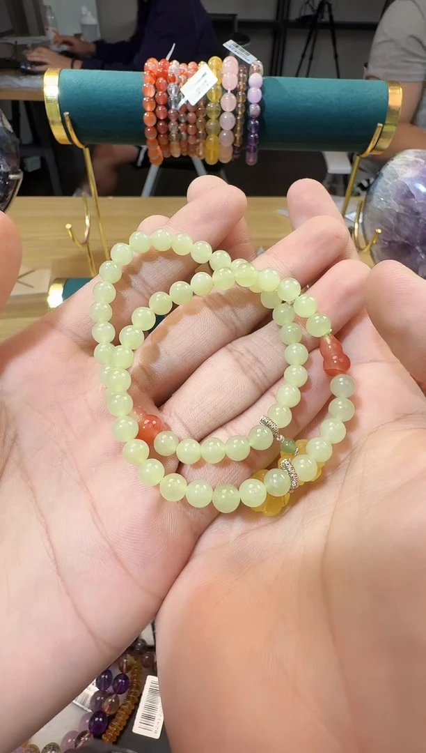 手链未镶嵌和田玉晶0258 约6mm 多样性发一件