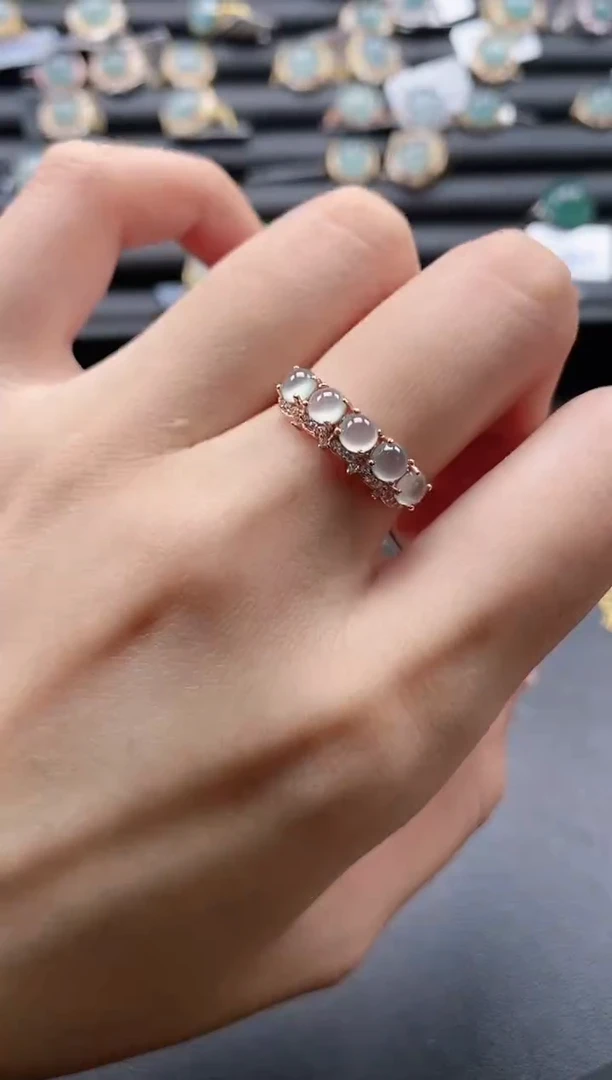 【闪购商品】翡翠戒指银S925镶嵌51511