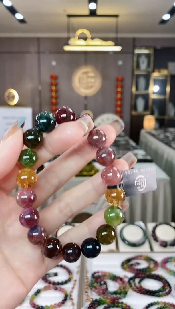 【闪购商品】碧玺单圈手串11mm+未镶嵌一物一证dan