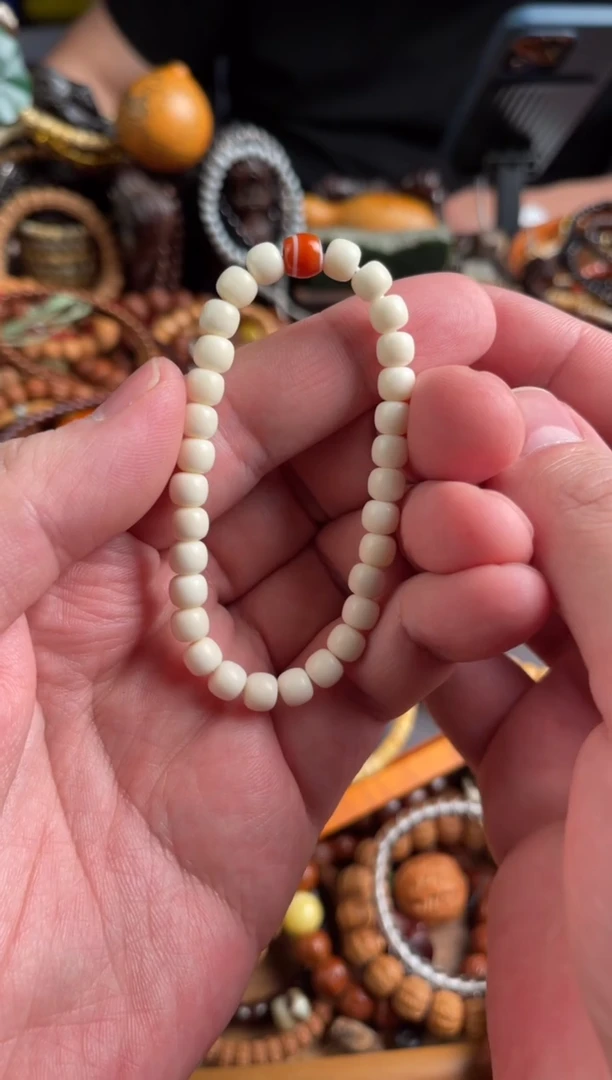 【闪购商品】白玉菩提手串王胖子文玩工作室白玉菩提搭配款随机发