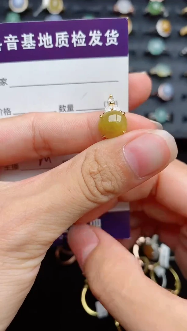 银S925镶嵌戒指翡翠1