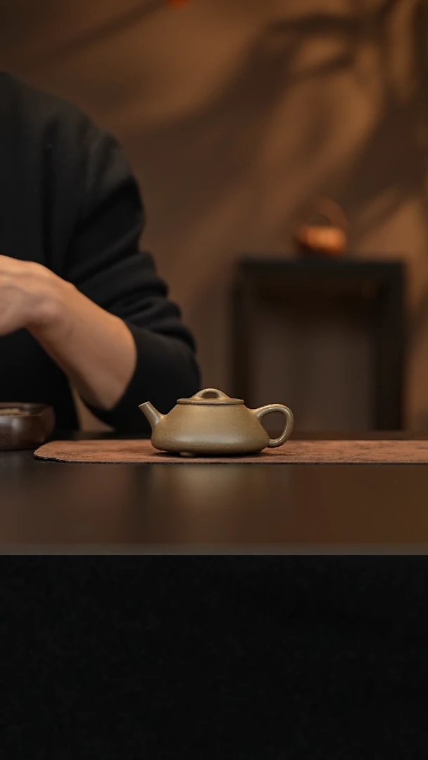 【闪购商品】紫砂茶壶允禾斋wxm 豆青 平盖石瓢