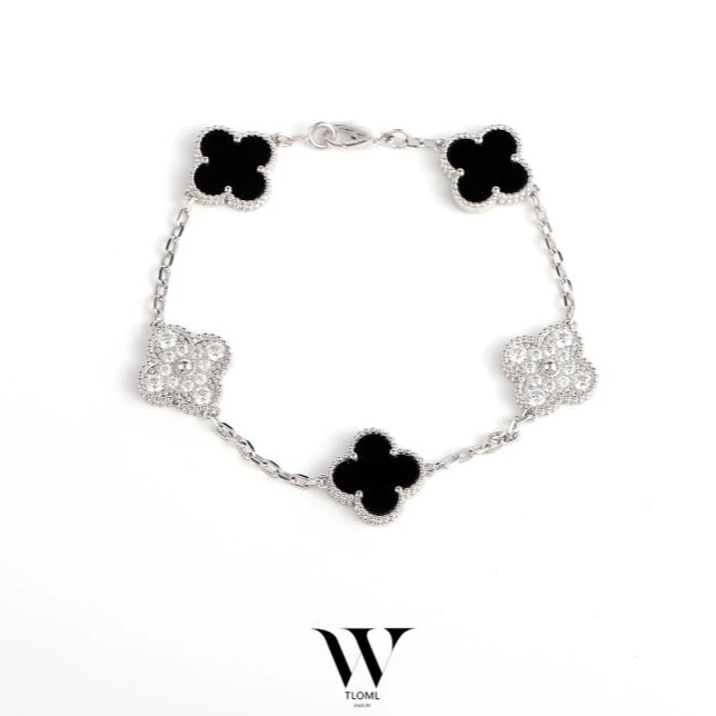 925银手链 小草熊猫手链HTZ0176