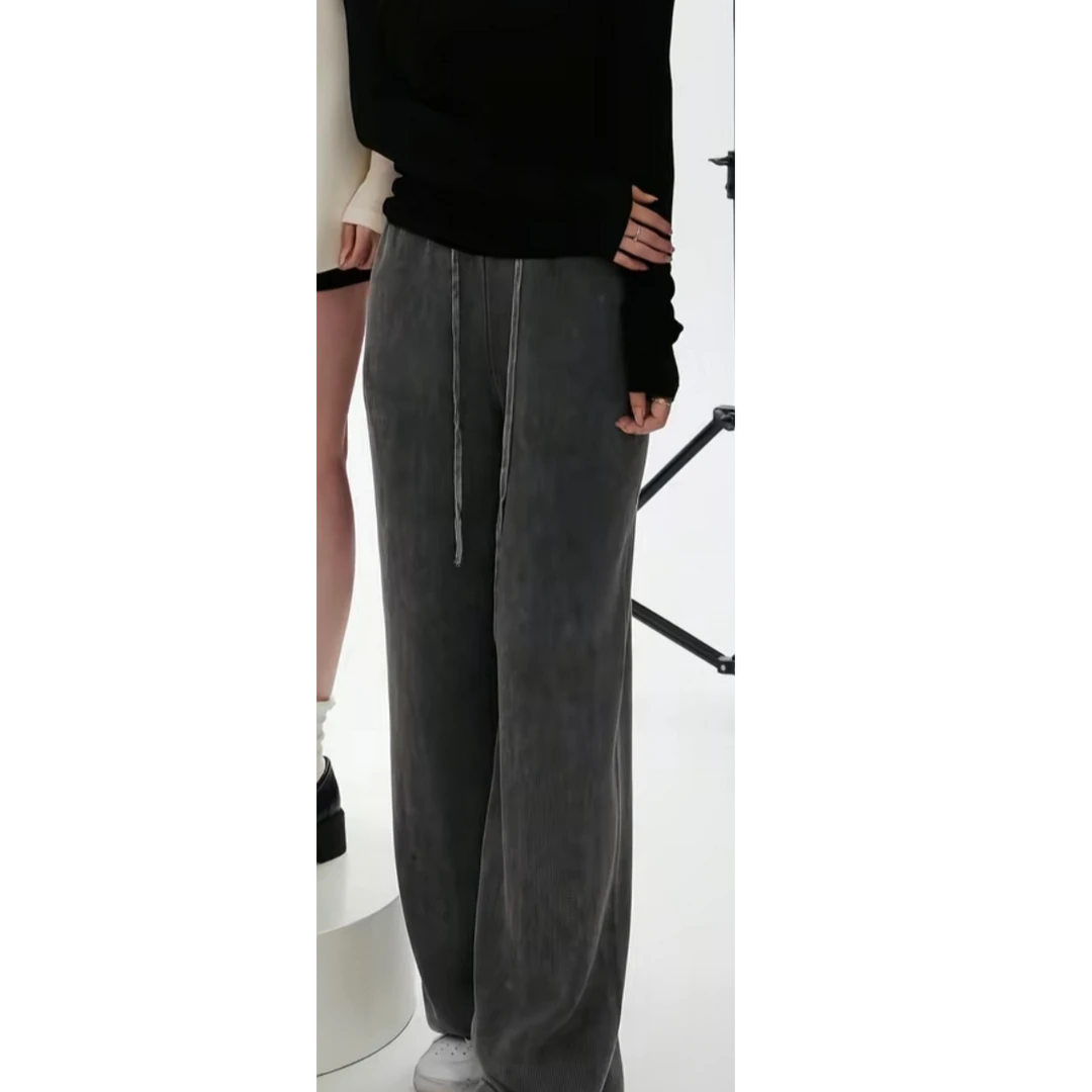 【小媛店专属】LYDIANMEDO冬季阔腿裤秋冬高腰休闲裤直筒裤