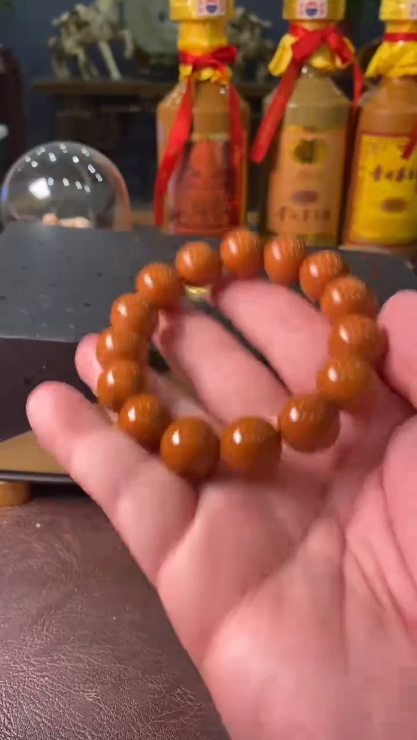 橄榄核手串/手链07-正圆光珠一条