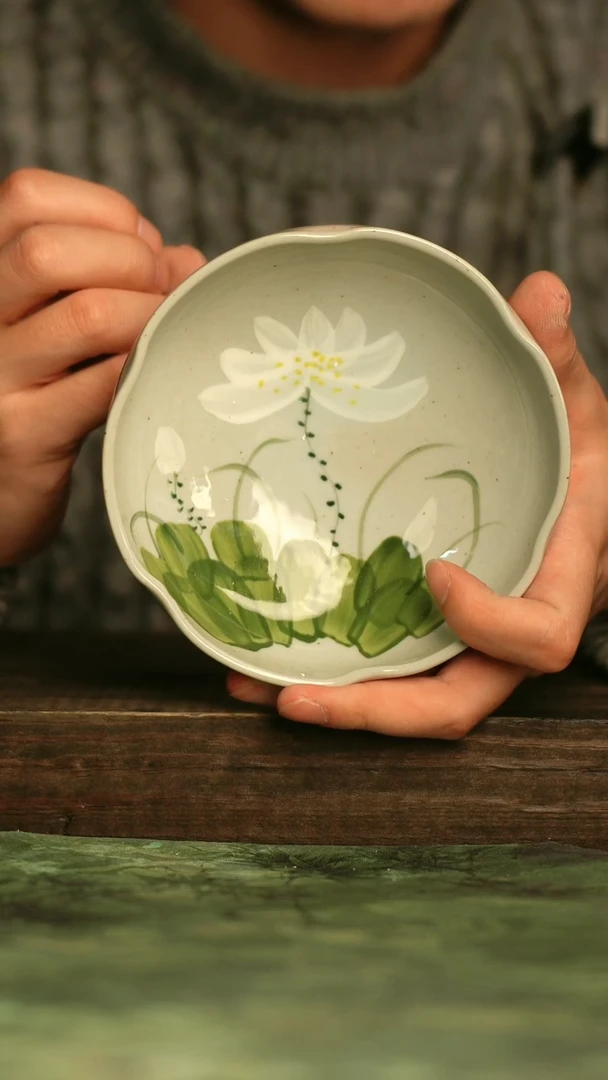 瓷器青诗集手工手绘瓷器