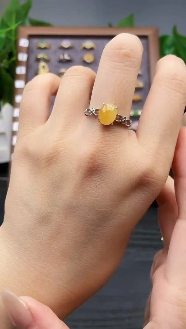 银S925镶嵌戒指翡翠12