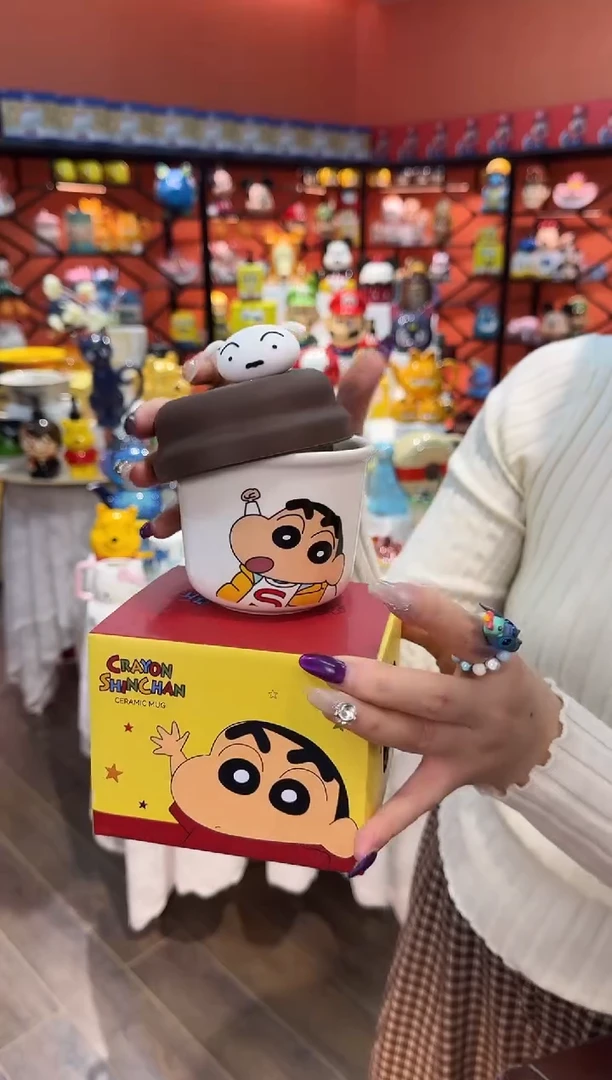 瓷片@@蜡笔小新小白陶瓷手握杯