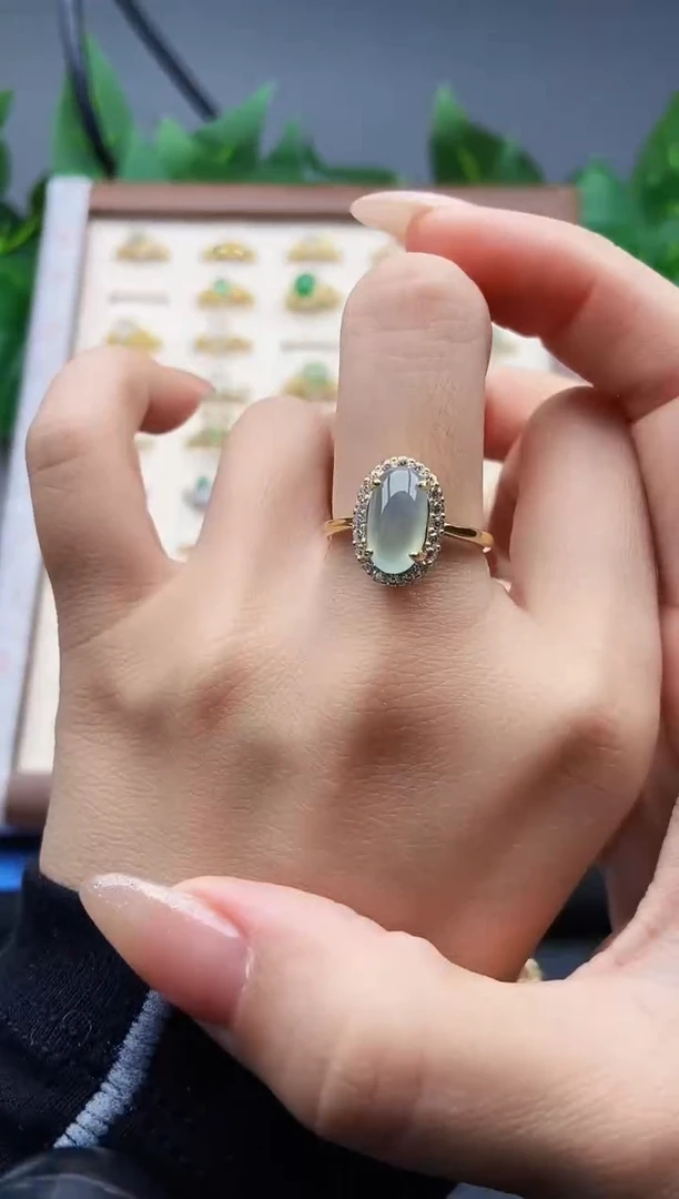 银S925镶嵌戒指翡翠12