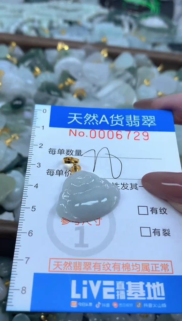 颈饰未镶嵌翡翠净货挂件-6729