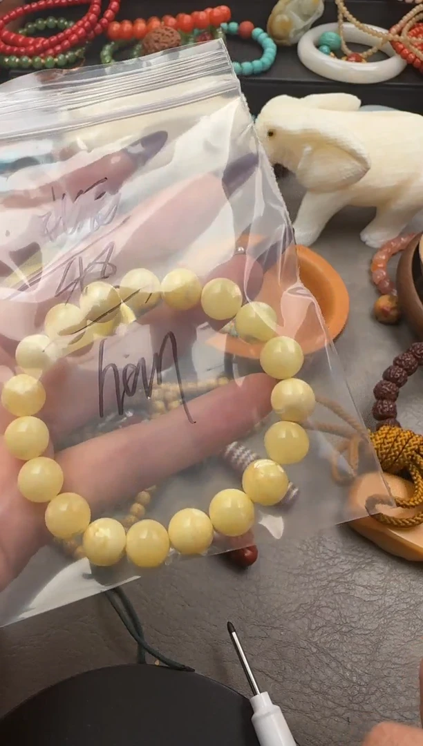 手串蜜蜡未镶嵌北**年蜜蜡手串