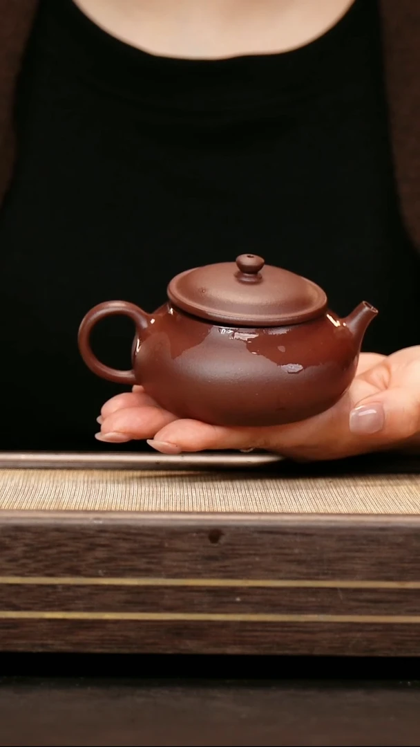 茶壶紫砂紫泥   鱼趣  改良款