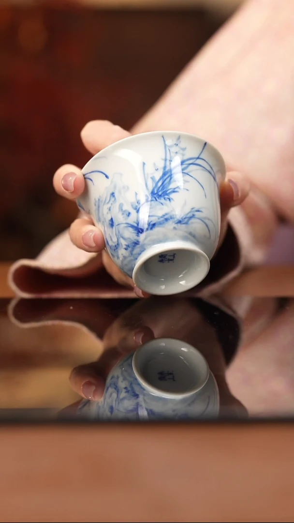 杯创*看山柴窑青花看山柴窑青花