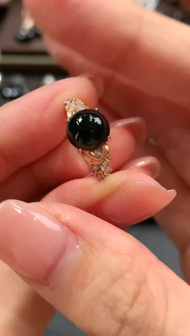 18K金镶嵌戒指翡翠q17