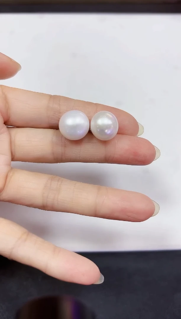 颈饰合金淡水珍珠耳钉13