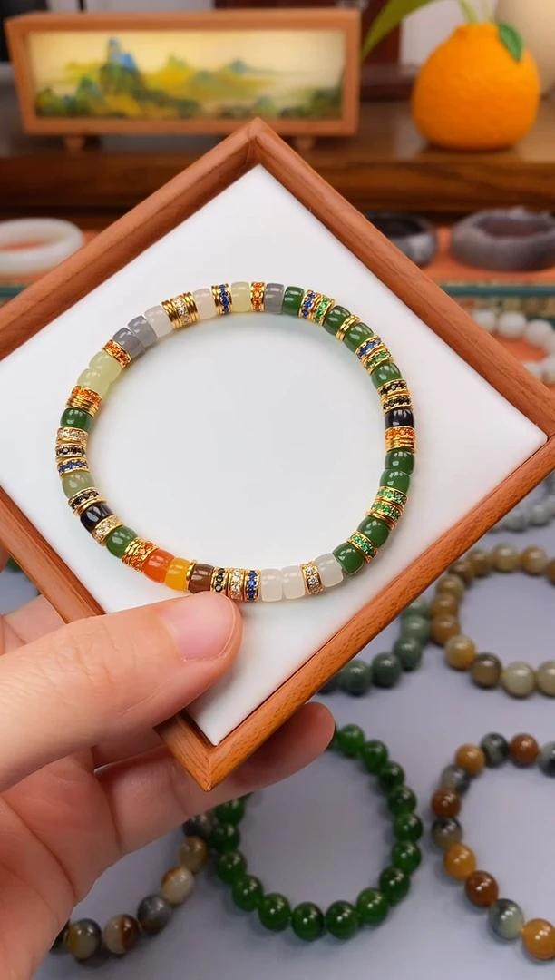 未镶嵌手串和田玉精品多宝