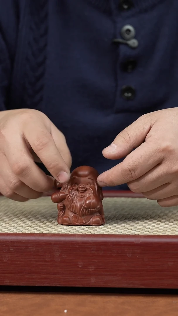 茶杯紫砂老寿星