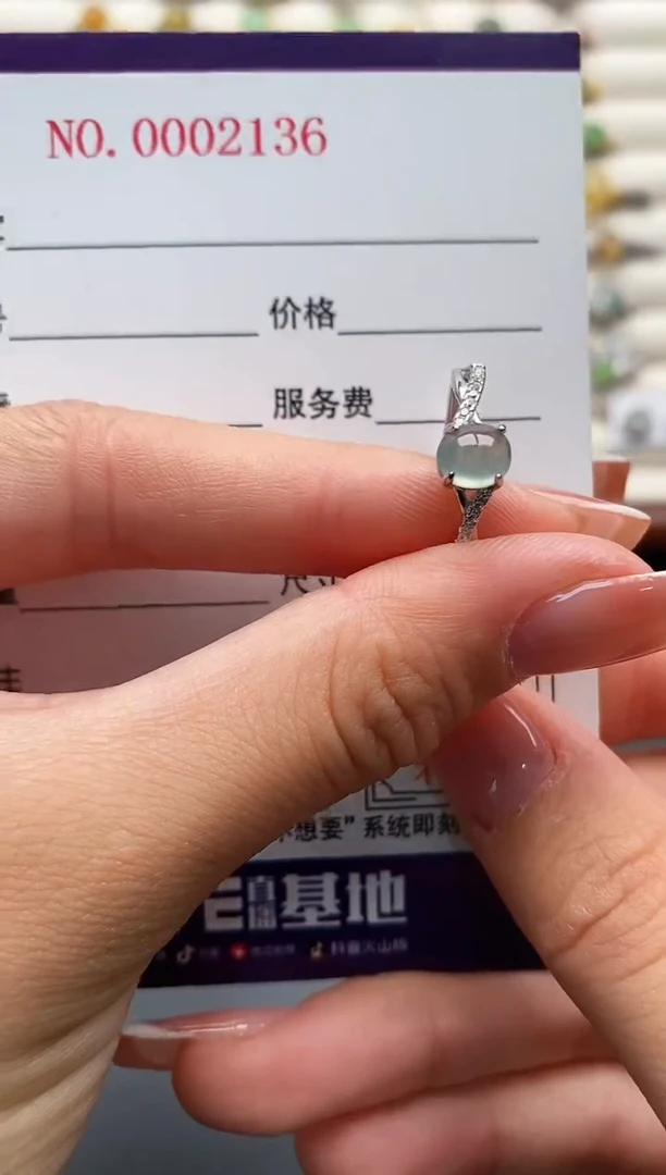 银S925镶嵌戒指翡翠2222222+1