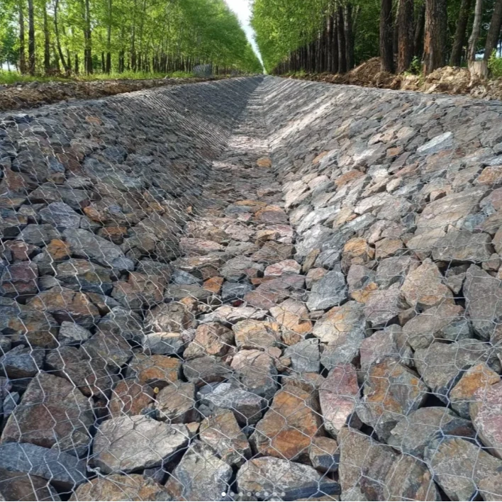 格宾网石笼网笼绿滨垫电焊景观钢筋笼挡土墙铅丝网箱防汛固滨镀锌