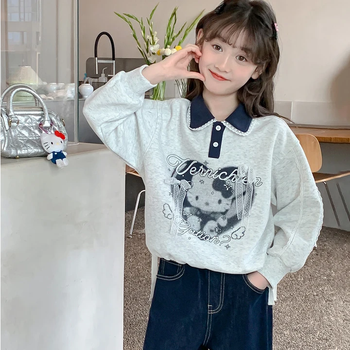 【春秋/加绒】女童秋冬卫衣新款甜美秋韩版休闲上衣中大童洋气长袖