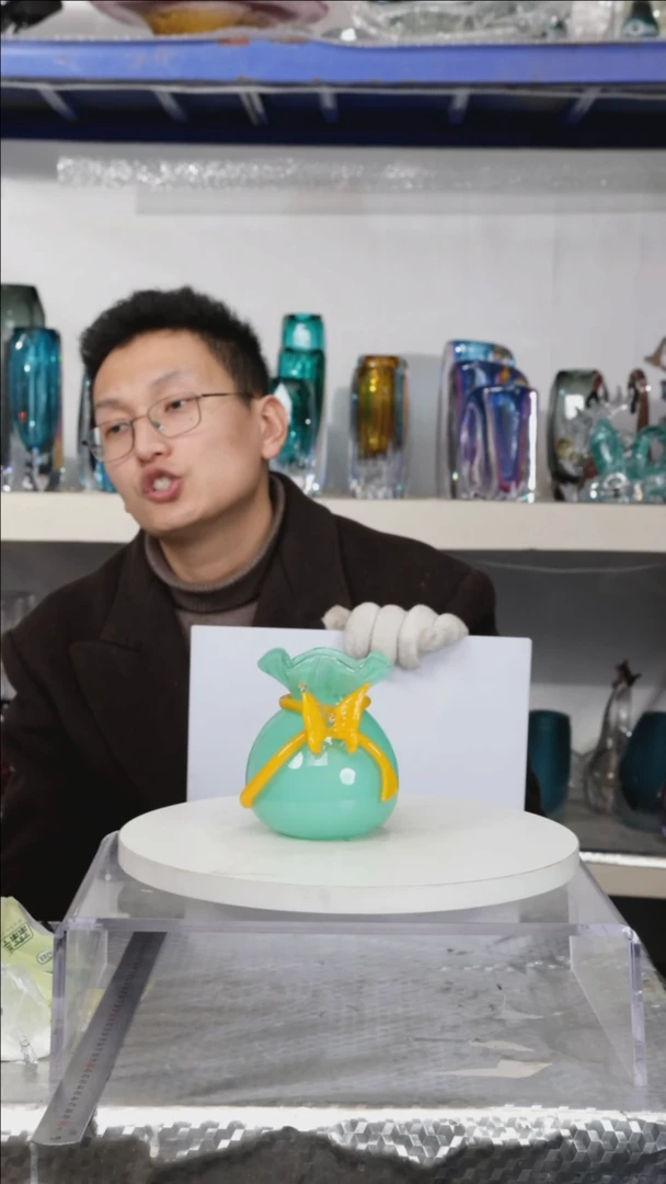 【闪购商品】琉璃【幻彩】高14精品琉璃正常手工痕迹福利