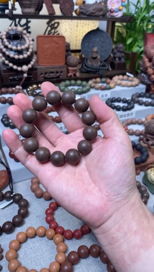 泥塑静心山檀香方手串1.7*13