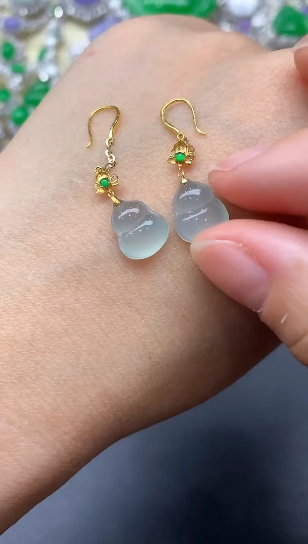 颈饰18K金镶嵌翡翠305-中国好珍宝