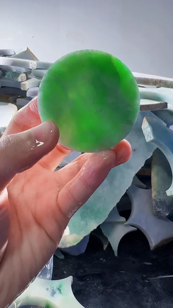 裸石翡翠缅甸翡翠A货文5071