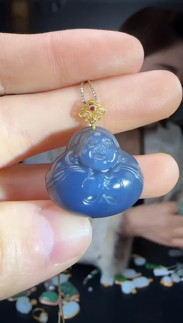 【闪购商品】和田玉吊坠(不含链)18K金镶嵌1