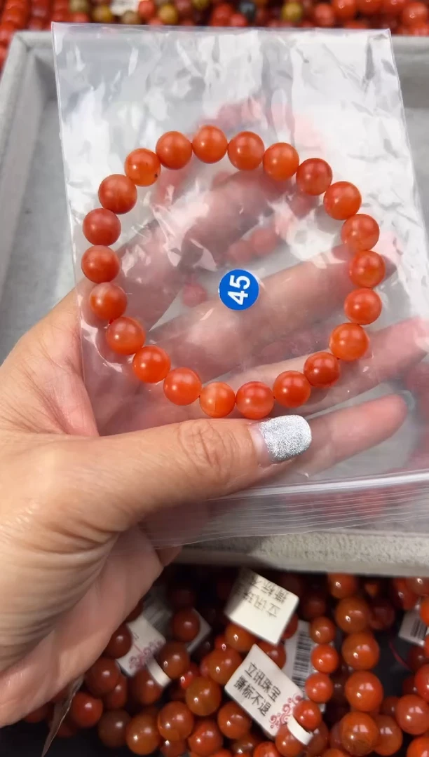未镶嵌手串南红玛瑙9+