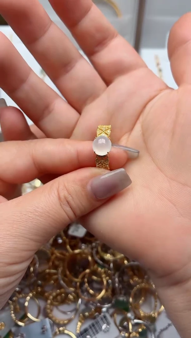 银S925镶嵌戒指翡翠.