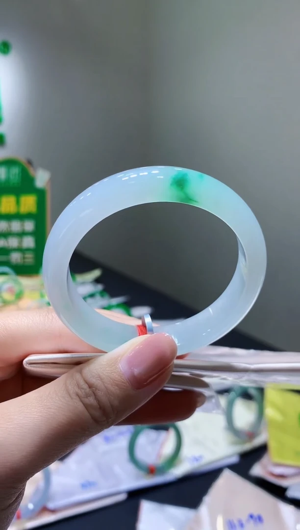 未镶嵌手镯翡翠-k52天然缅甸A货翡翠54.8正圈