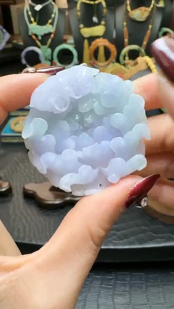 【闪购商品】翡翠颈饰未镶嵌天然翡翠花开富贵