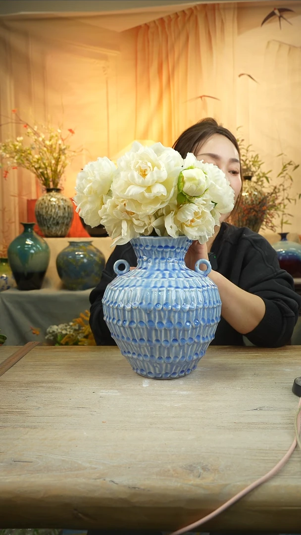 高26口12陶瓷花瓶花器