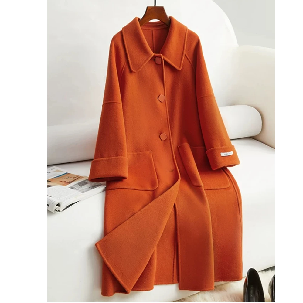 J119930韩版宽松休闲高端毛呢子外套