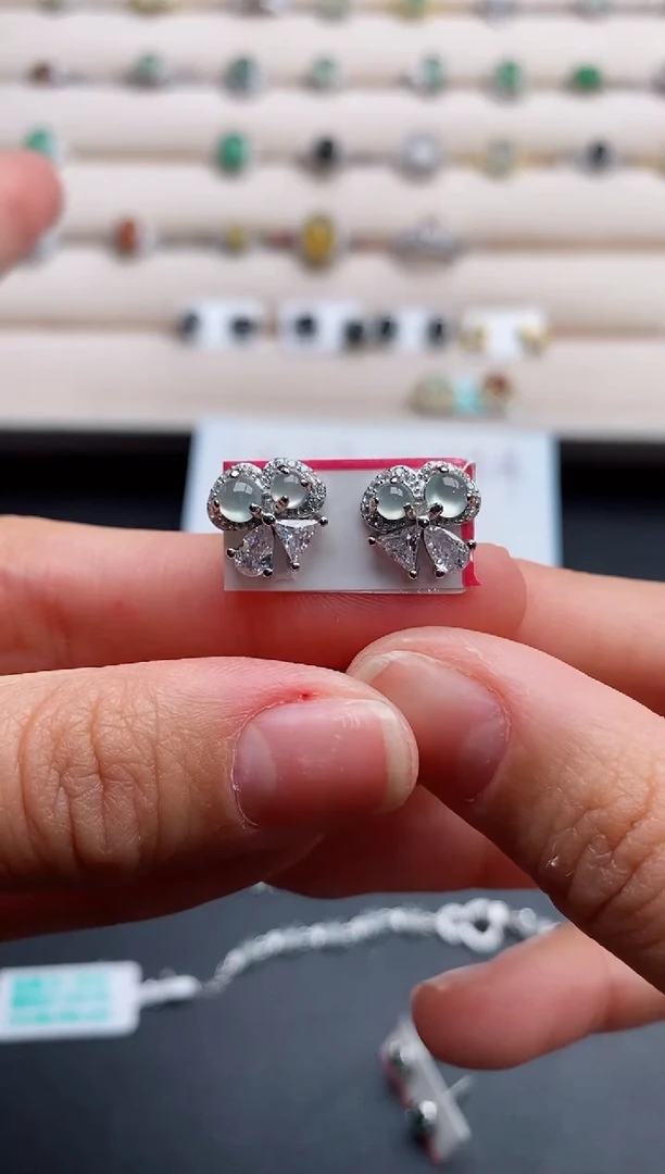 银S925镶嵌戒指翡翠怀*姐555555+8