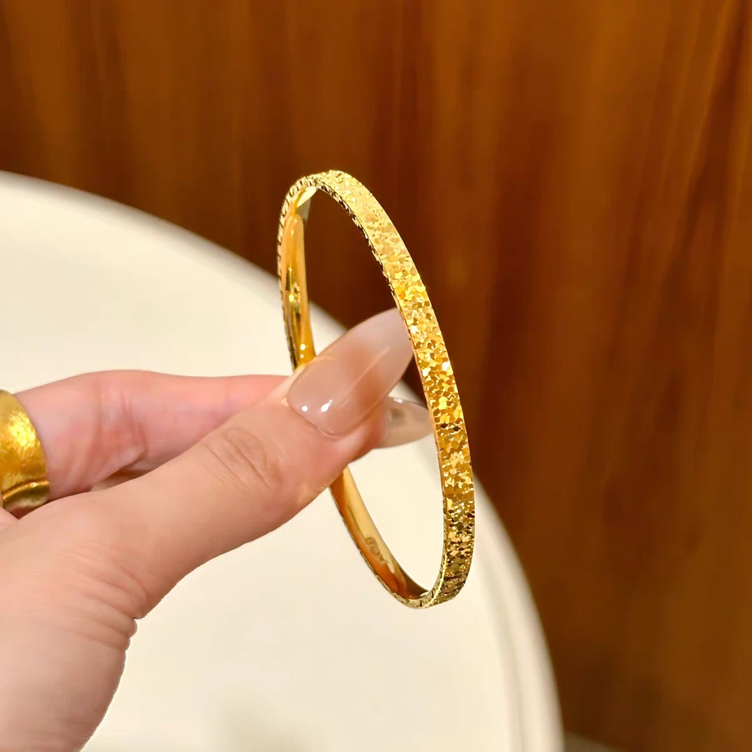 999镀K三面碎冰冰气质轻奢时尚古法经典传承不掉色链条8